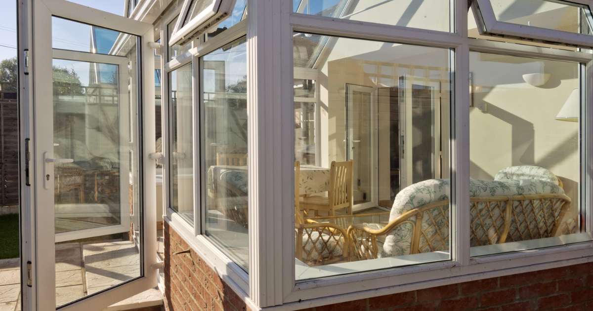 Garden room with natural timber finish