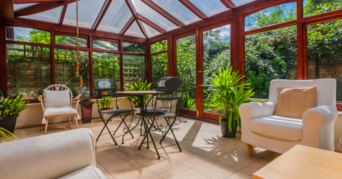 Large garden room with glazing