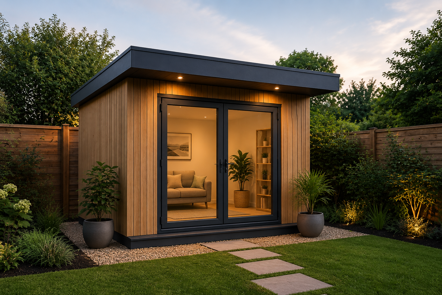 Completed Nordic garden room exterior